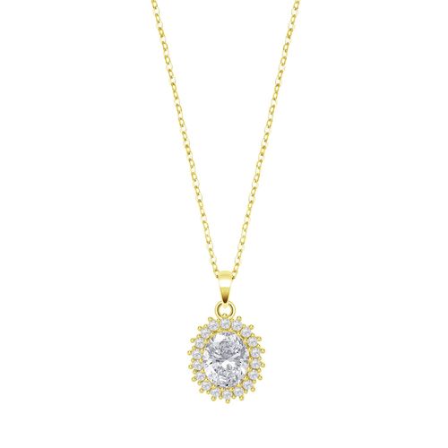 Collier Lotus Sylver Pendentif Marguerite Blanc