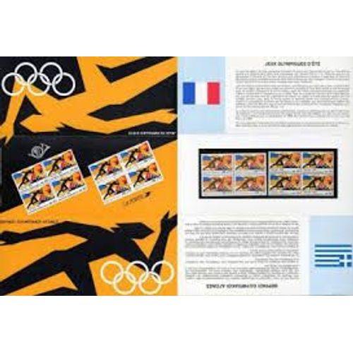 Jeaux Olympiques D'Été À Barcelone (Espagne) &Mission Commune France/Grèce Pochette Souvenir N° 7 Année 1992 N° 2745 Yvert Et Tellier Luxe