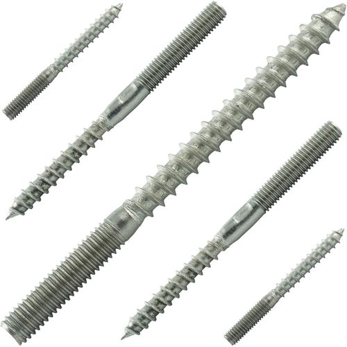 CHECARZHN--NO1-Lot De 5 Vis À Double Filetage M12 X 140 Mm - En Acier Inoxydable Va A2 V2A