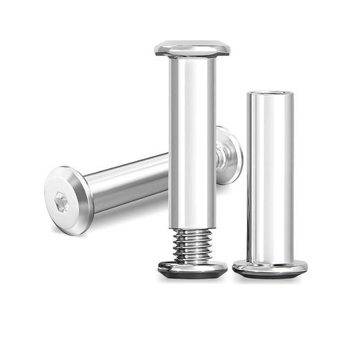 Checarzhn--No1-Paquet De 20 Vis De Connexion, Connecteur D'armoire Avec Clé Hexagonale Acier Inoxydable M8 X 30, Vis À Boutons Pour Meubles Avec Trous Allen Pour Meubles, Planches, Armoires