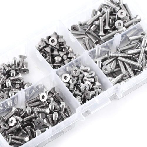 CHECARZHN--NO1-Lot De 300 Vis À Six Pans Creux M3 En Acier Inoxydable Ss304, 4 Mm, 6 Mm, 8 Mm, 10 Mm, 12 Mm, 16 Mm Avec Boîte De Rangement Pour Réparation, Travail Du Bois