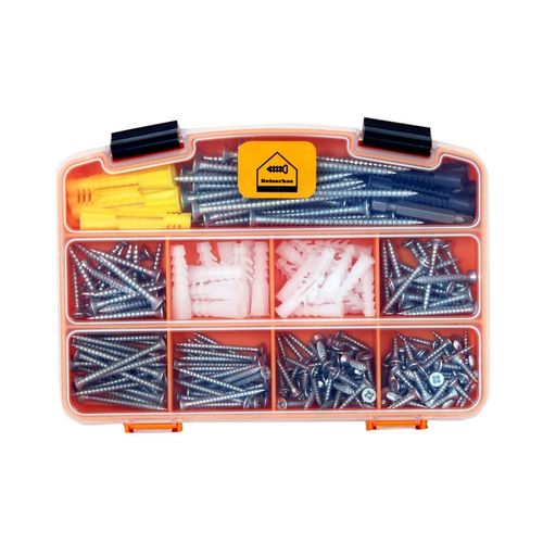 CHECARZHN--NO1-Netzerkoz Lot De 315 Vis À Bois Et Chevilles Cruciformes À Tête Fraisée Cruciforme, Vis À Bois Avec Chevilles, Assortiment De Vis Pour Panneaux D'Aggloméré Avec Boîte De Rangement Et P