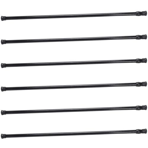 6x Extendable Tringles À Treillis Pour Rail De Rideau À Tension De Voile De Ressort Télescopique, 70 - 120cm, Noir