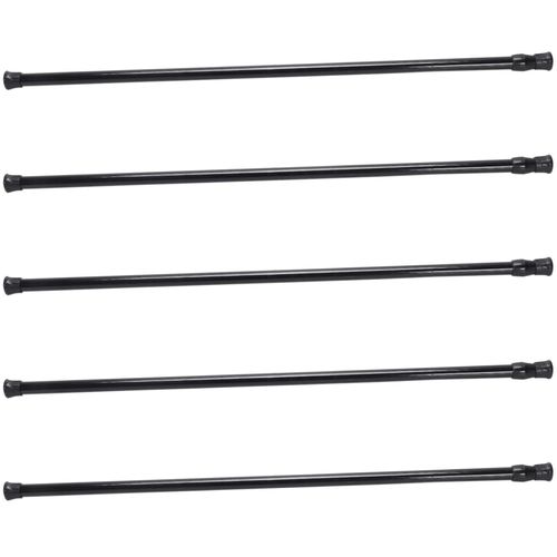 5x Extendable Tringles À Treillis Pour Rail De Rideau À Tension De Voile De Ressort Télescopique, 70 - 120cm, Noir