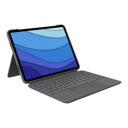 Logitech Combo Touch - Clavier et étui - avec trackpad - rétroéclairé - Apple Smart connector - QWERTZ - Allemand - gris oxford - pour Apple 11-inch iPad Pro (1ère génération, 2e génération, 3ème...