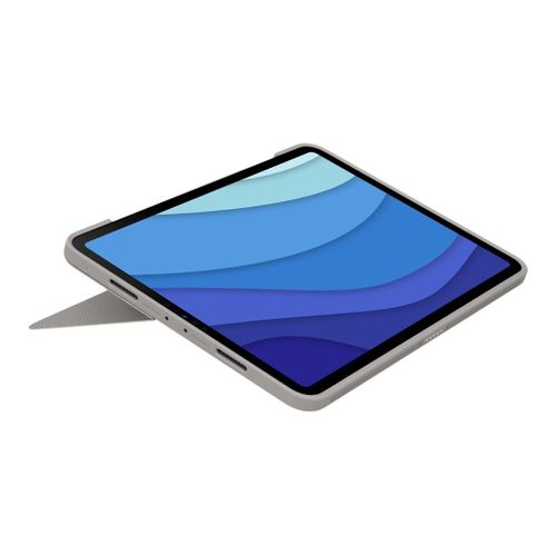Logitech Combo Touch - Clavier et étui - avec trackpad - rétroéclairé - Apple Smart connector - QWERTY - International US - sable - pour Apple 11-inch iPad Pro (1ère génération, 2e génération...