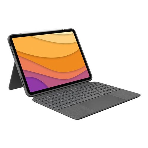 Logitech Combo Touch - Clavier et étui - avec trackpad - rétroéclairé - Apple Smart connector - QWERTY - International US - gris oxford - pour Apple 10.9-inch iPad Air (4ème génération, 5ème...