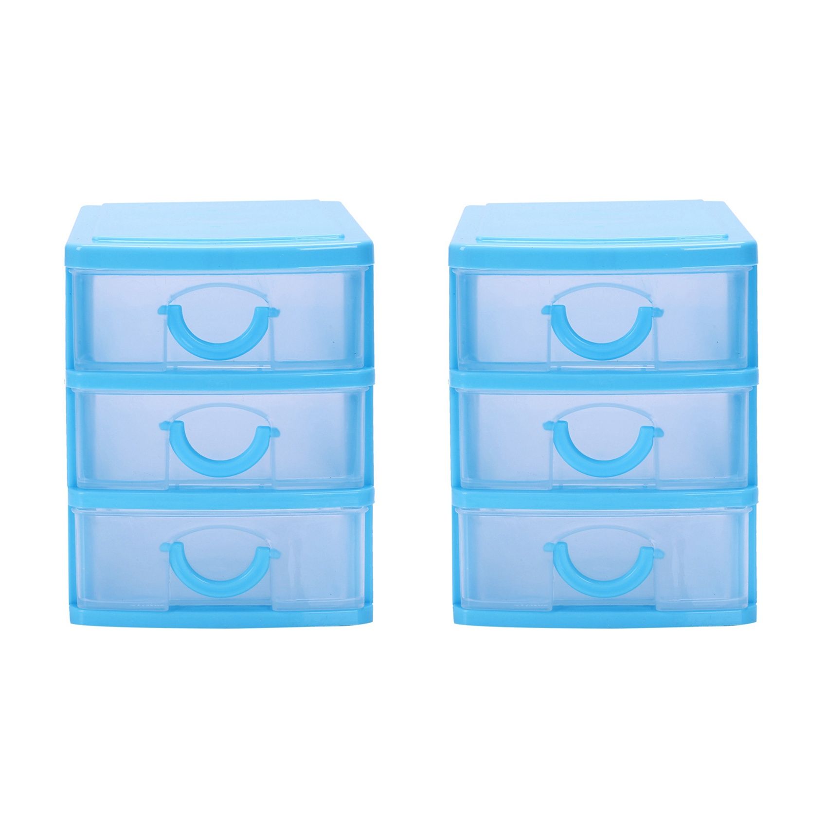 2X Mini BoTe de Rangement en Plastique de Type Tiroir Trans...