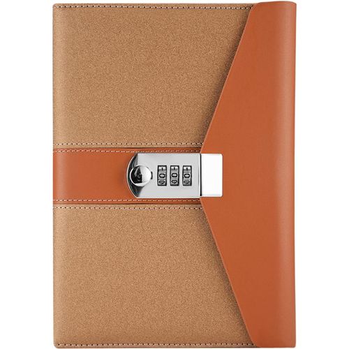 Carnet De Notes Avec Serrure Codé, Cahier De Journal Secret En Cuir Pu, A5 Mot De Passe Journal De Voyage Relié Bloc-Notes Quotidien Avec Serrure À Combinaison, 22x15cm