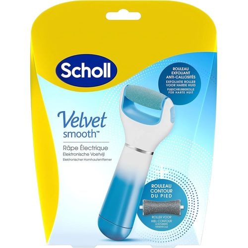 Checarzhn--No1-Râpe Pieds Electrique Velvet Smooth Rouleau Exfoliant Et Anti-Callosités Avec Recharge Contour Du Pied Et Piles Incluses