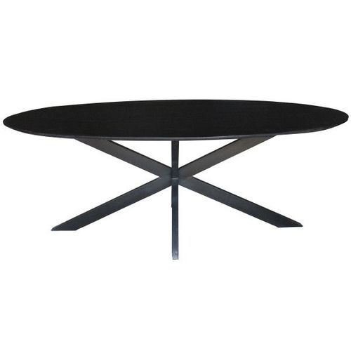 Urban-Table À Manger Ovale 6/8 Personnes L160, Spider Et Acacia Noir
