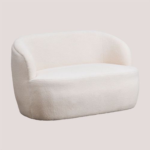 Canapé 2 Places En Chenille Dariele Blanc