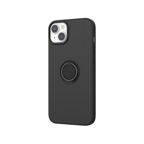 Novodio Coque En Silicone Pour Iphone 14 Plus Avec Support Ring - Noir