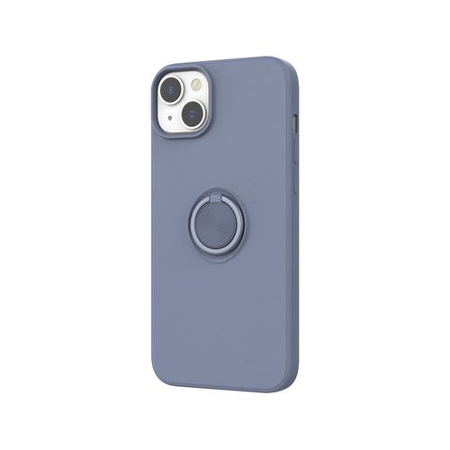 Novodio Coque En Silicone Pour Iphone 14 Plus Avec Support Ring - Bleu