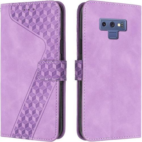 Kal-Coque Pour Samsung Galaxy Note 9, Etui Protection Housse Premium En Cuir Pu Portefeuille Étui Téléphone [Fermoir Magnétique] [Fentes Pour Cartes] Flip Case Pour Samsung Galaxy Note 9¿Pourpre