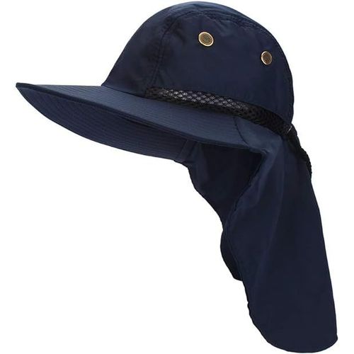 Bleu - Chapeau De Soleil Pour Homme Avec Déflecteur, Adapté À La Pêche Et À La Randonnée.