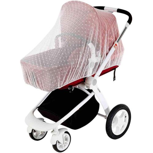 Blanc Moustiquaire Bébé Universelle Pour Poussette, Nacelle, Lit Parapluie, Cosy, Siège Auto, Landau, Extensible Et Résistant