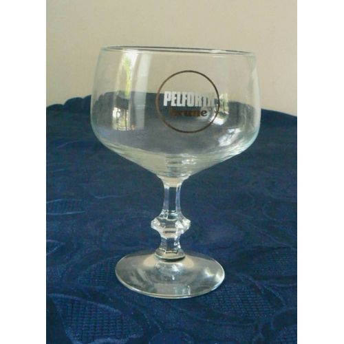 Ancien Verre À Bière Pelfort Brune Année 1970