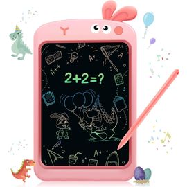 Magique Pour 3 4 5 6+ Ans Garçons Filles Tablette Dessin Enfant 8,5 Pouces Lcd Tablette D'écriture Colorée Tableau Magique Jouets Pour Dinosaures Pour Cadeaux D'anniversaire De Noël Rose