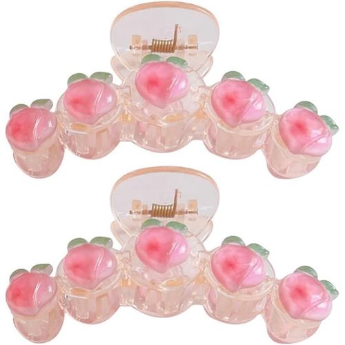 2 Pcs Cheur Claw Clips Culles Chieurs Peach Clups Heir Chilling Clips Jafs Non Slip Heir Barrettes Clamp Pour Femmes Filles Accessoires De Chilon Chil