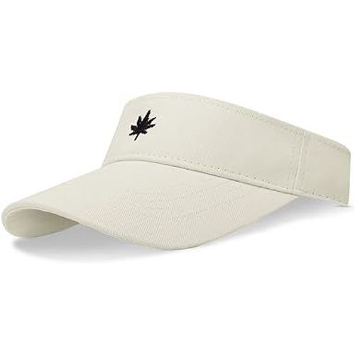 Chapeau De Soleil Femme-Unisex Visières Casquette,Casquette De Golf Ajustable Brodée Feuille D'érable Adapté Aux Sports De Plein Air