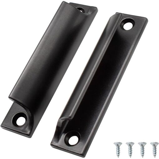 2 Pièces Poignée de Porte Coulissante, Aluminium Poignée Meuble, Poignee de Meuble Cuisine Noir, Disponible pour Portes de Balcon, Portes Coulissantes