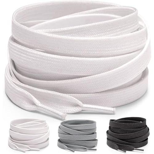 Lacets Plats [3 Paires] Pour Tout Type De Chaussures Ou Baskets - Largeur: 8 Mm