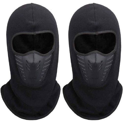Cagoule Chaud, Balaclava Visage Multifonction Avec Maille Filet Respirant En Silicone Panel Pour Randonnée, Vélo, Ski Et Motocyclisme, Noir