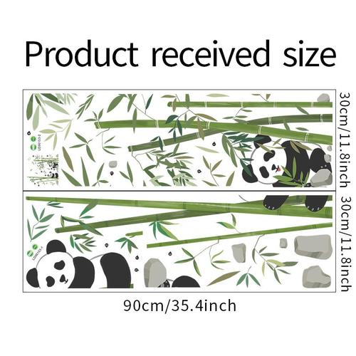 Stickers Muraux Panda Et Bambou Stickers Muraux Ours Animaliers Chambre D'enfant Nurserie