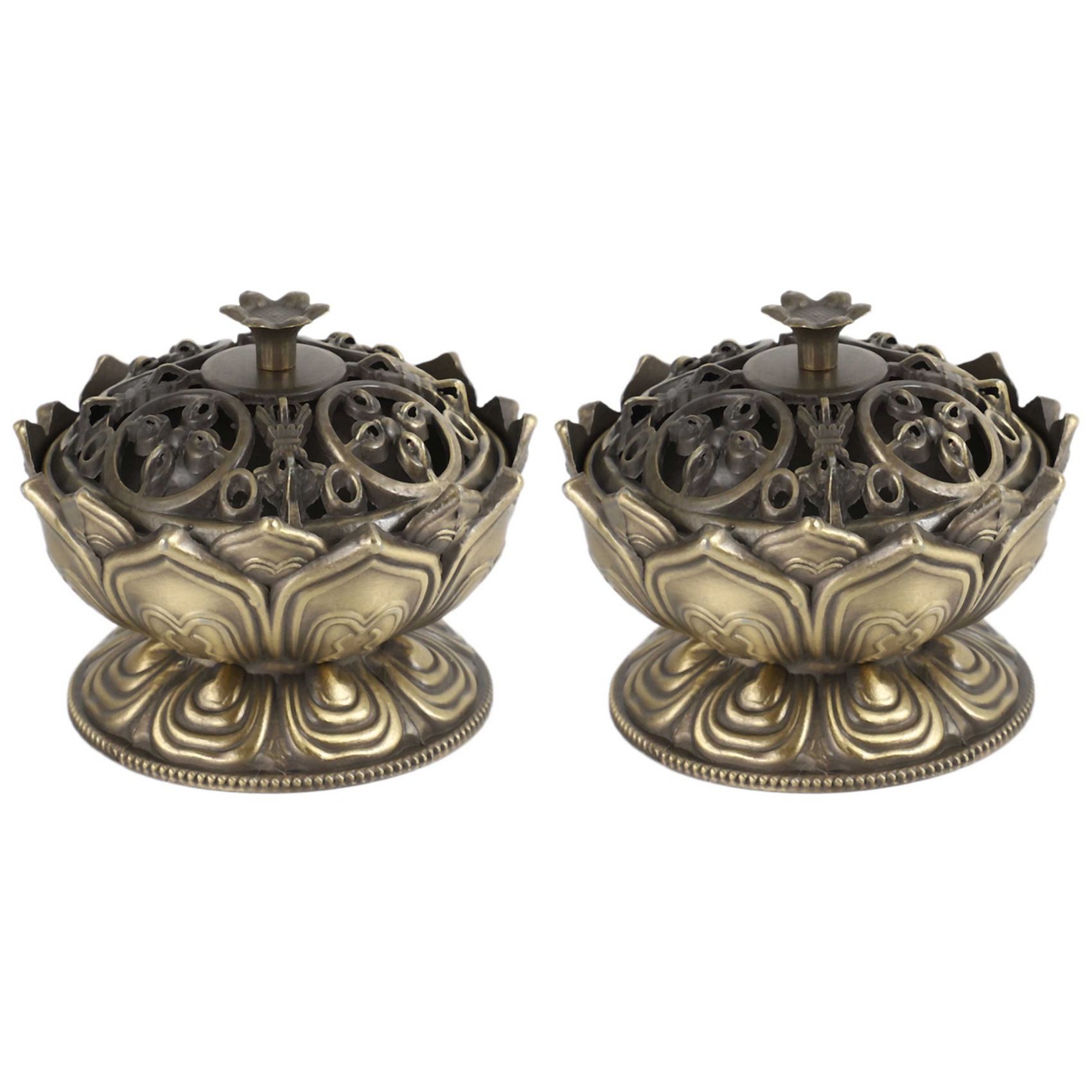2X BrLeur D'Encens Support D'Encens de Fleur de Lotus Encen...