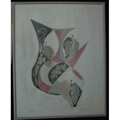 Lithographie Les Pourrous De R.Deloncle De 1984