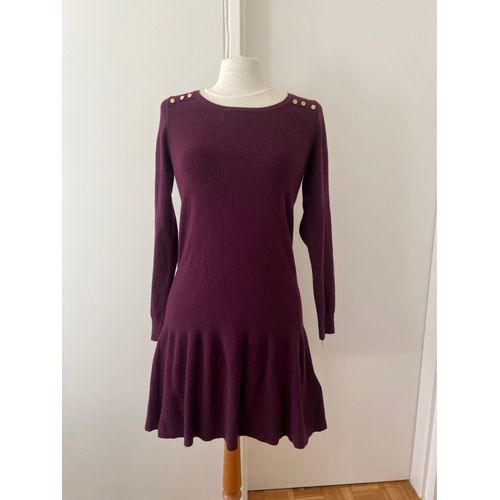 Robe Violette Aubergine Style Beckham Camaïeu / Purple Eggplant Dress In Beckham Style
