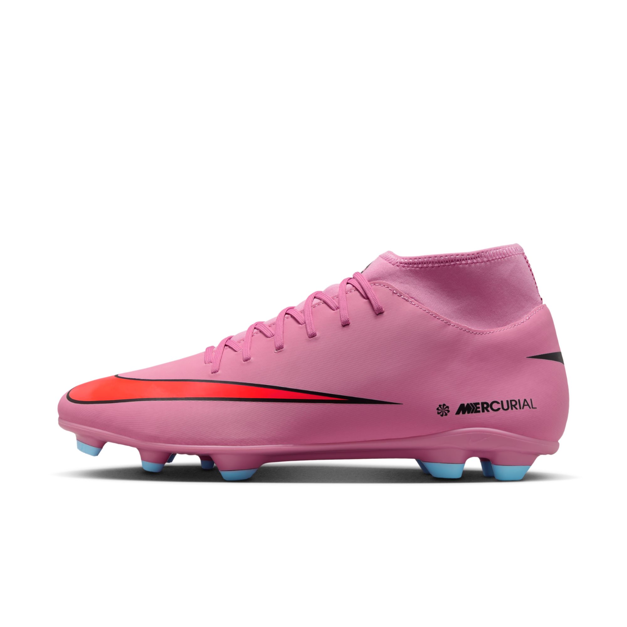 Chaussures De Foot Montante Crampons Multissurfaces Nike Mercurial Superfly 10 Club Rose
