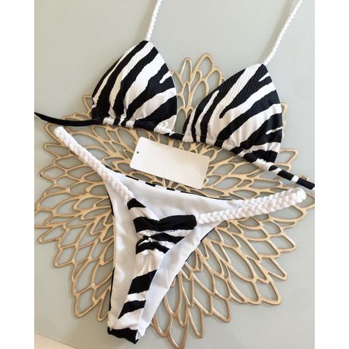 Bikini Taille Haute Maillot De Bain Sexy String Bikini Ensemble Imprimé Zèbre Femmes Maillot De Bain Brésilien 2023 Biquini Maillots De Bain Femmes