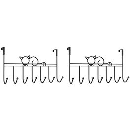 2X Sur la Porte Crochet Salle de Bain Cintre Manteau Vêtements Chapeau Sac Serviette Cintre Support Suspendu