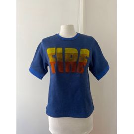 Sweat Molletonné À Manches Courtes Kenzo Bleu Électrique Fire / Electric Blue Electric Short-Sleeved Fleece Sweatshirt