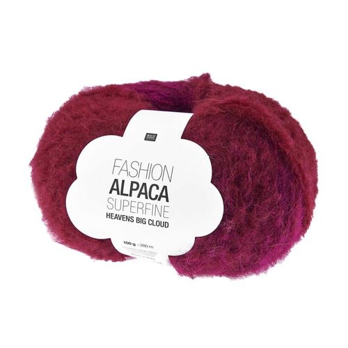 Fil De Laine À Tricoter Fashion Alpaca Superfine Heavens Big Cloud - 100gr - Rico Design. Color : 08 Fruits Rouge
