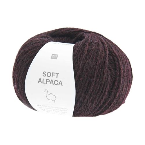 Pelote De Laine Et Alpaga Soft Alpaca - Rico Design. Color : 15 Bordeaux