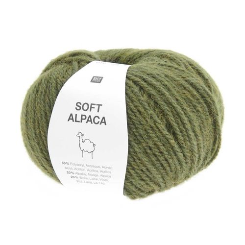 Pelote De Laine Et Alpaga Soft Alpaca - Rico Design. Color : 17 Olive