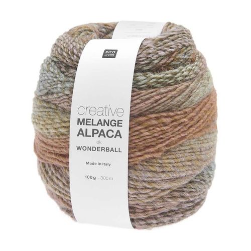 Pelote De Laine Et Alpaga Creative Melange Alpaca Wonderball Dk - 100gr - Rico Design. Color : 04 Summer