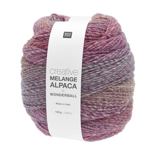 Pelote De Laine Et Alpaga Creative Melange Alpaca Wonderball Dk - 100gr - Rico Design. Color : 03 Berries