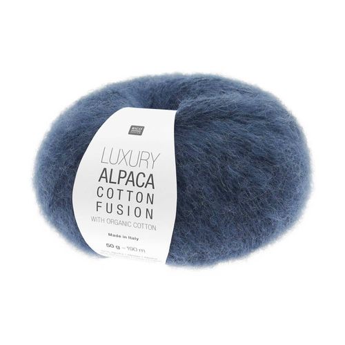 Coton Bio À Tricoter & Alpaga Luxury Alpaca Cotton Fusion ¿ Rico Design ¿ La Rencontre Parfaite Entre Fraîcheur, Douceur Et Luxe. Color : 04 Bleu