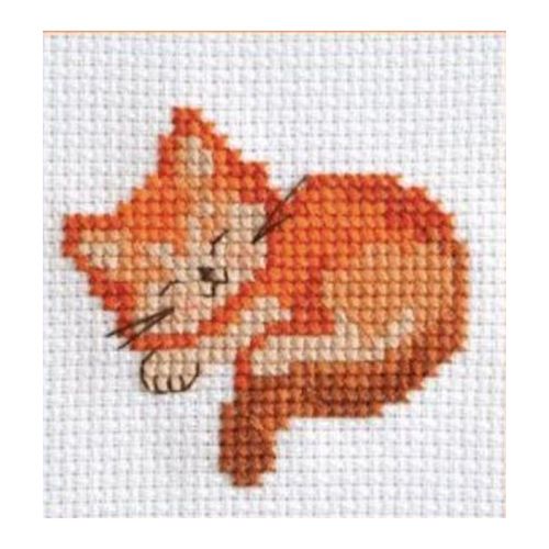 Mon 1er Kit Point De Croix - Chat Endormi - Anchor