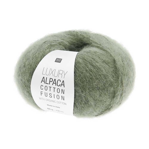 Coton Bio À Tricoter & Alpaga Luxury Alpaca Cotton Fusion ¿ Rico Design ¿ La Rencontre Parfaite Entre Fraîcheur, Douceur Et Luxe. Color : 06 Aloès