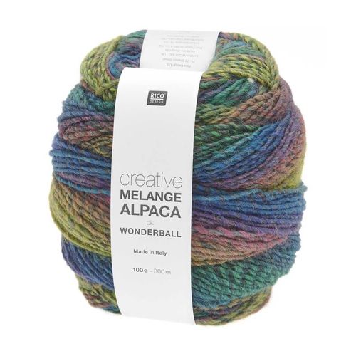 Pelote De Laine Et Alpaga Creative Melange Alpaca Wonderball Dk - 100gr - Rico Design. Color : 08 Aqua