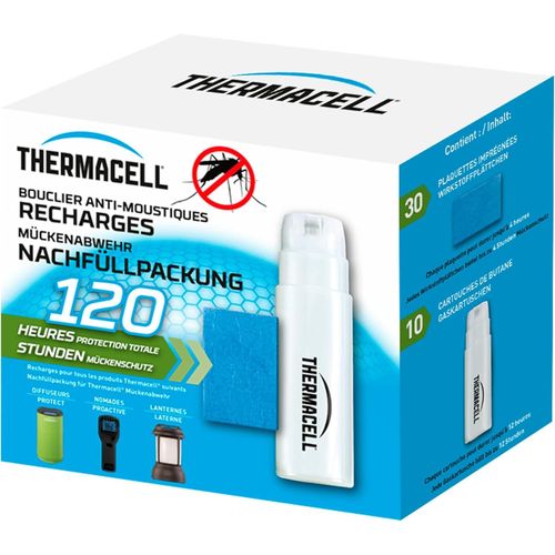 CHECARZHN--NO1-Recharge Anti Moustiques Et Moustiques Tigres - Protection Efficace 20M²- Compatible Avec Diffuseurs, Nomades Et Lanternes - Durée 120H, 10 Cartouches Gaz + 30 Plaquettes