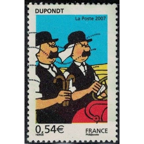 France 2007 Oblitéré Used Les Aventures De Tintin Dupond Et Dupont Dupondt Y&t Fr 4054 Su