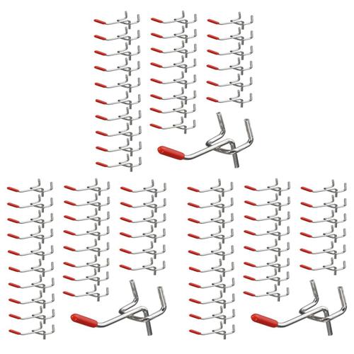 75x Simple Panneau Perforé Crochets 50 Mm Panneau Latte Mur Magasin D'affichage Au Détail Piquet S'adapte À 25 Mm
