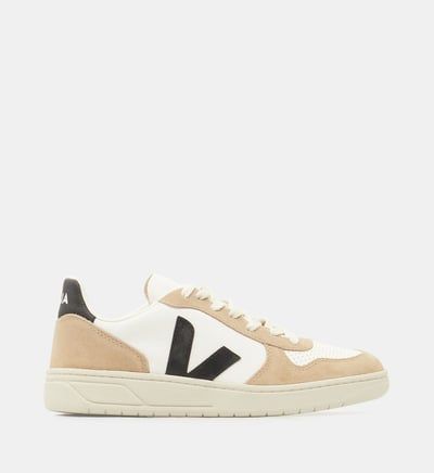 Veja - Baskets Basses V-10 Cuir - Beige - 40