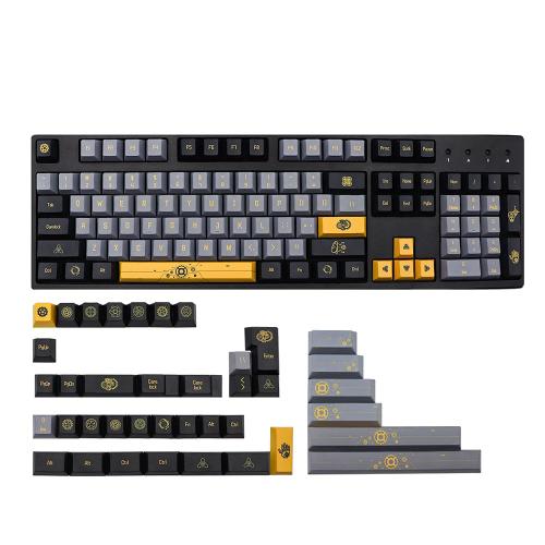 143 Touches à ThèMe MéCanique le Clé pour Clavier Pbt Cherry le Clé pour Clavier pour Gk61/64/NJ68/75/84/87/96/980/108 Capuchon de Clé de Clavier MéCanique